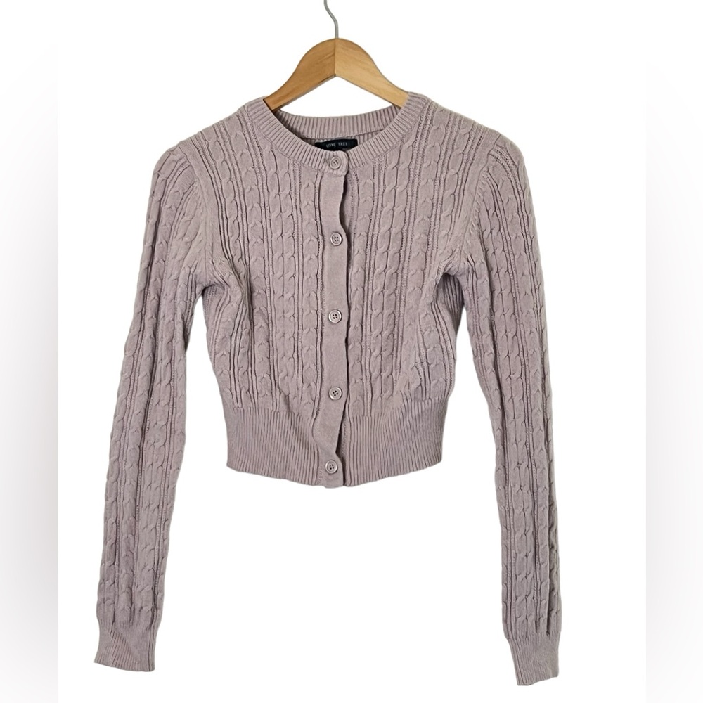 Love tree | Cable knit soft acrylic cardigan sweater junior’s size medium